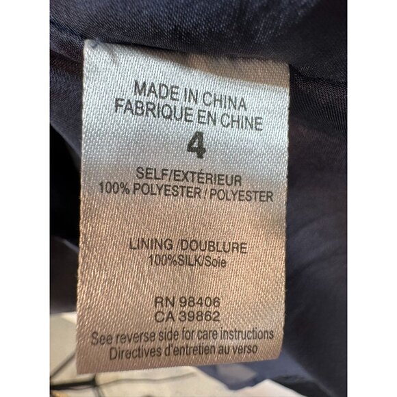 Vintage Theory Womens Cowl Neck Satin Mini Dress Size 4 Slate Gray 3/4 Sleeve - Picture 3 of 11